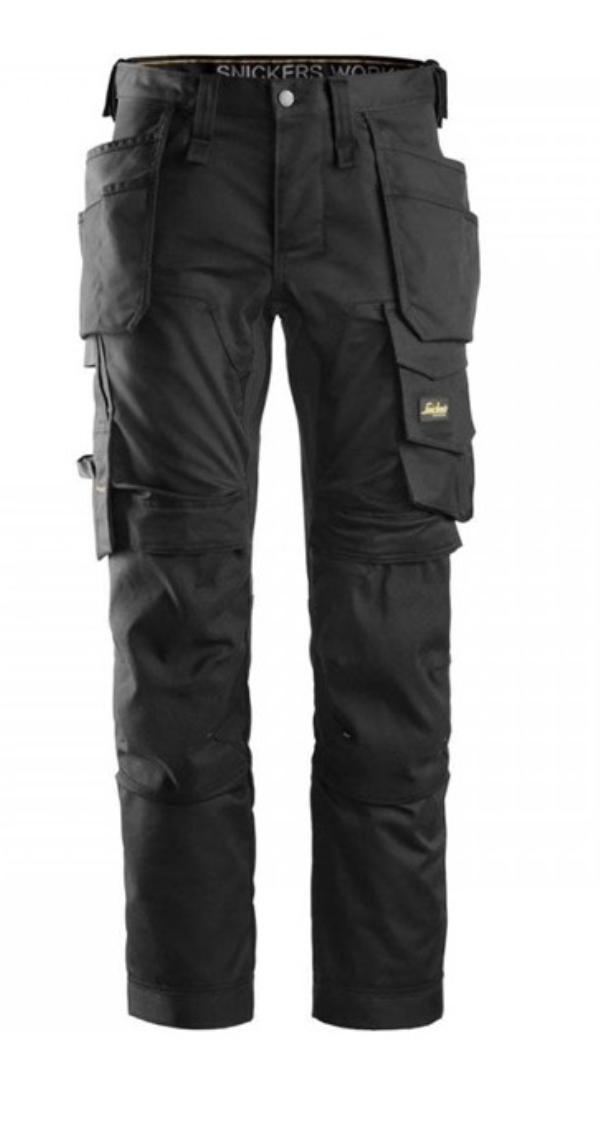 BLACK ALLROUND STRETCH TROUSERS
